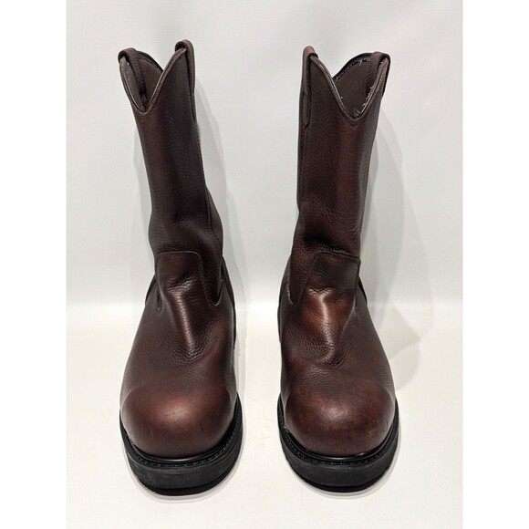 ROCKROOSTER Brown Leather 12” Steel Toe Work Boots Waterproof AP860 Men Size 12 - Picture 7 of 16
